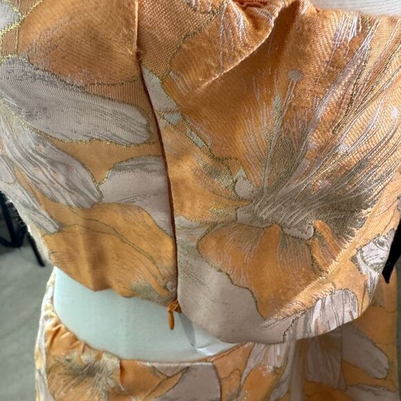 Lulu's Getaway Glam Orange Floral Jacquard Two Piece Mini Dress Size L NWT - Picture 9 of 14
